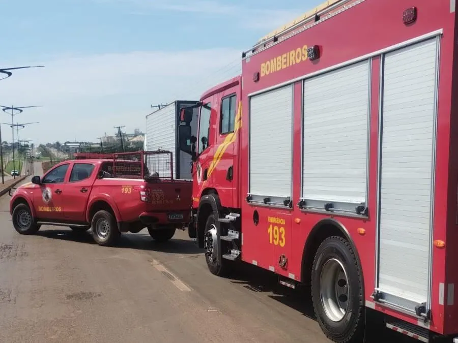 Incêndio em caminhão baú é contido na BR-449