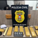 DERF apreende cerca de 10 kg de maconha e conduz dois em Lucas do Rio Verde
