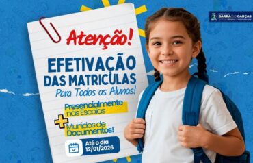 Educação de Barra do Garças abre prazo para efetivação de matrículas na rede municipal; saiba como garantir a vaga