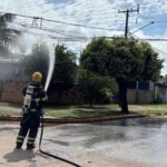 Bombeiros controlam incêndio em fiação elétrica e evitam propagação para residências em Lucas do Rio Verde