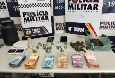 Força Tática prende dupla por tráfico de drogas em Cáceres