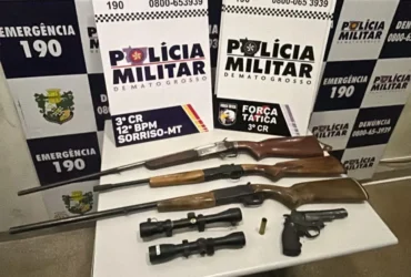 Força Tática prende suspeito por comércio ilegal de armas em Sorriso