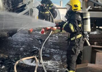 Incêndio em Sinop consome caminhões de construtora na véspera do Réveillon