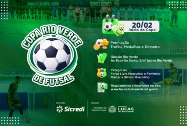Inscrições para a Copa Rio Verde de Futsal abrirão na próxima semana