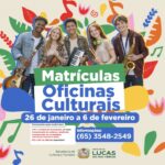 Matrículas das Oficinas Culturais 2026 serão realizadas exclusivamente on-line a partir de 26 de janeiro
