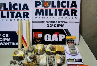 PM desarticula quadrilha e apreende dois quilos de drogas em Nova Xavantina -CenárioMT
