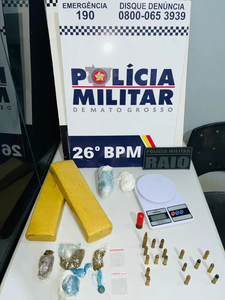 PM prende homem por tráfico de drogas em Nova Mutum