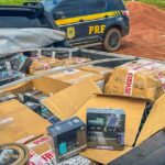 PRF apreende grande quantidade de mercadorias contrabandeadas em ação na BR-163, em Sinop (MT)
