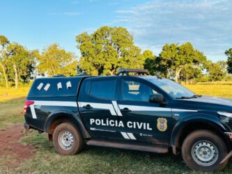 Viatura da polícia civil em zona rural de Mato Grosso