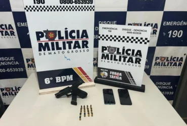 Faccionados presos em Cáceres com pistola e munições
