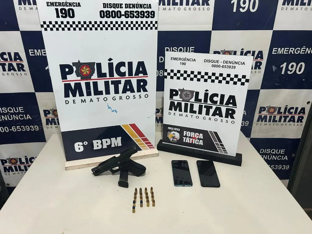 Faccionados presos em Cáceres com pistola e munições