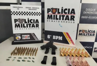 Polícia Militar conduz faccionados em Cáceres com arma e drogas