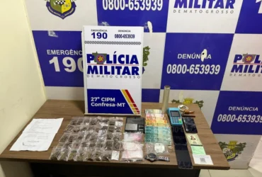 Ação policial em Confresa termina com faccionados presos e drogas apreendidas