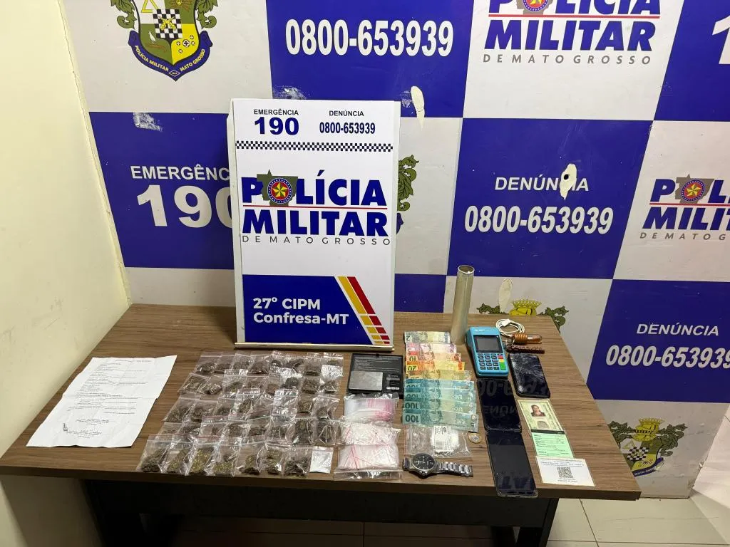 Ação policial em Confresa termina com faccionados presos e drogas apreendidas