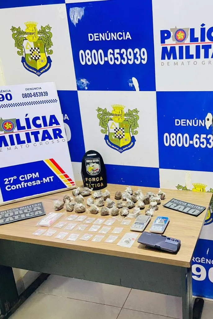 Polícia prende homem por tráfico de drogas em Confresa