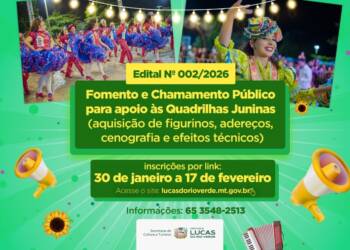 Prefeitura lança edital de R$ 45 mil para fortalecer quadrilhas juninas em Lucas do Rio Verde