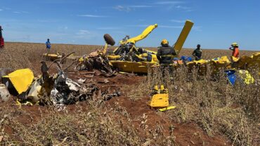 Piloto morre após queda de avião agrícola em fazenda de Lucas do Rio Verde