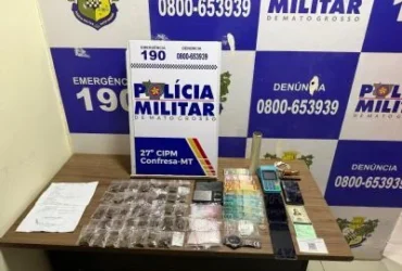 Casal é preso por tráfico após apreensão em Confresa