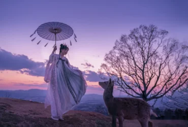 arte ilustrativa do Horóscopo Chinês simbolizando equilíbrio e observação dos ciclos