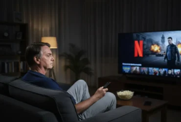 Bolsonaro assistindo TV