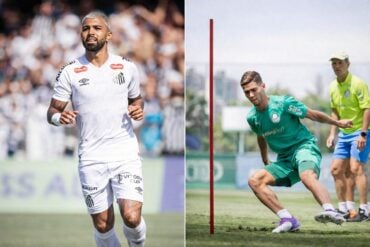 Palmeiras x Santos ao vivo: onde assistir, escalações e tudo sobre o clássico do Paulistão 2026. Imagem: Raul Baretta/Santos FC e Cesar Grecco/Ag. Palmeiras