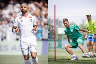 Palmeiras x Santos ao vivo: onde assistir, escalações e tudo sobre o clássico do Paulistão 2026. Imagem: Raul Baretta/Santos FC e Cesar Grecco/Ag. Palmeiras