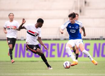 Lance do jogo entre Cruzeiro x São Paulo. Imagem: Marco Galvão/Cruzeiro