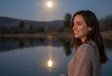 Representação visual de paz emocional e felicidade plena sob a influência da Lua em Câncer.