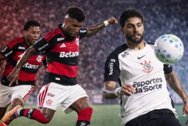 Flamengo x Corinthians: Supercopa do Brasil 2026 coloca frente a frente as maiores torcidas do país. Imagem: Arte em cima de foto Divulgaç/ao/Flamengo e Rodrico Coca/Ag. Corinthians