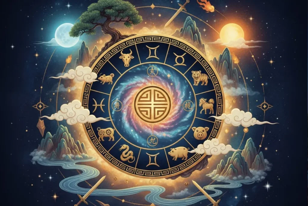 Imagem que ilustr os 12 signos do zodíaco chinês