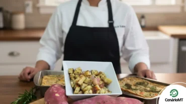 Uma receita proteica com batata-doce