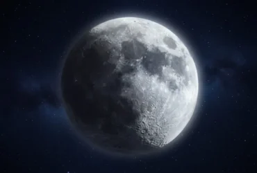 Lua minguante observada durante a madrugada, marcando os últimos dias do ciclo lunar.
