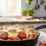 Receita Fácil de Macarrão Cremoso com Calabresa (Uma Panela Só!)