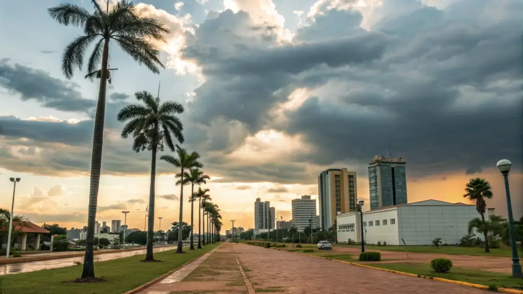 Poconé tem sábado nublado em 28/02/2026