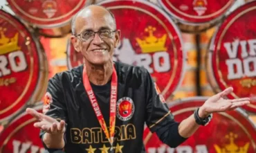 Ciça é homenageado no enredo da Viradouro e comanda a bateria no desfile