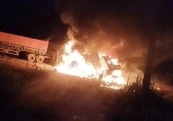 Acidente envolvendo três carretas deixa um morto na BR-163, em Matupá
