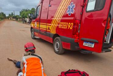 Acidente de transito em Caceres deixa motociclista ferido -CenárioMT