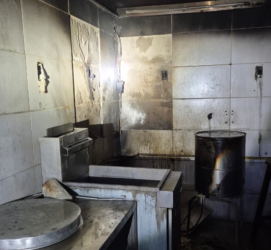 Fogo começou em fritadeira elétrica industrial no Supermercado Romancini; ação rápida do Corpo de Bombeiros evitou maiores danos e não houve vítimas