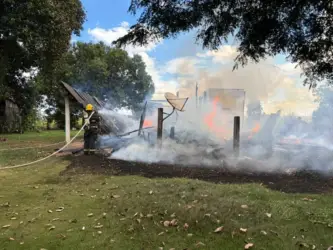 Incêndio em residência mobiliza Bombeiros em Sinop