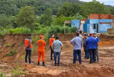 Erosão em Nova Poxoréu leva Defesa Civil a vistoria técnica