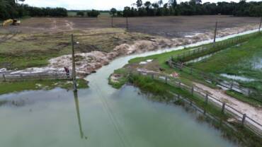 Drone mapeia áreas de impacto em represa sob risco de colapso em Sinop
