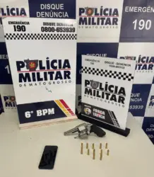 Adolescente é apreendido com arma em Cáceres