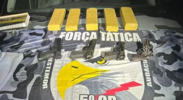 Força Tática apreende armas e maconha em Barra do Garças
