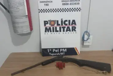 Homem é preso em Tapurah por ameaça e porte ilegal de arma