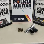 PM apreende menor com arma e munições em Cáceres