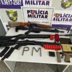 Polícia Militar apreende 5 armas e 470 munições após ameaça em Guiratinga