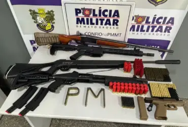Polícia Militar apreende cinco armas em Guiratinga