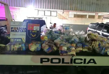 Cestas básicas apreendidas após roubo em Cuiabá