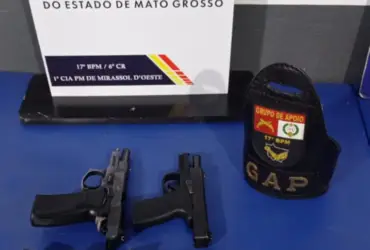 Porte irregular de arma leva à prisão em Mirassol