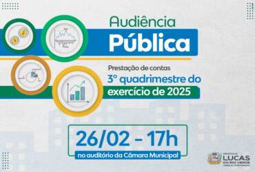 Prefeitura apresenta prestação de contas do 3º quadrimestre de 2025 nesta quinta (26)
